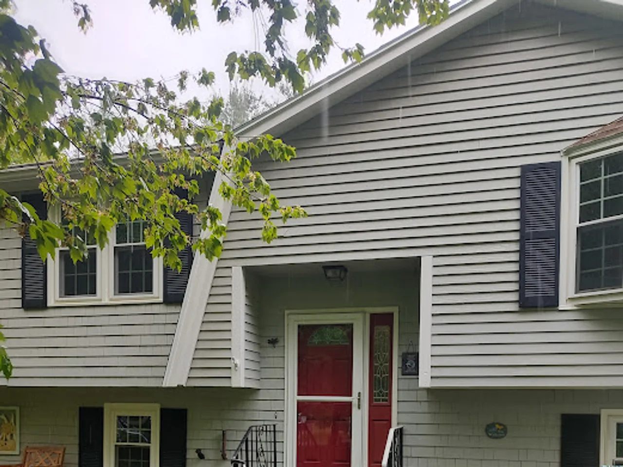 Front porch addition in Mansfield, MA, before