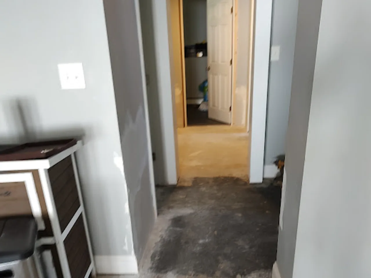 LVP flooring install in Raynham, MA, before