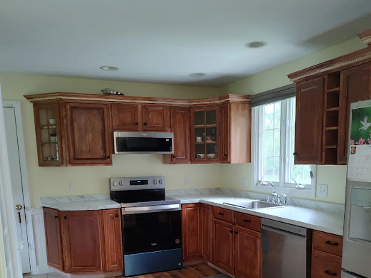 Kitchen refresh + new floor in Taunton, MA, after